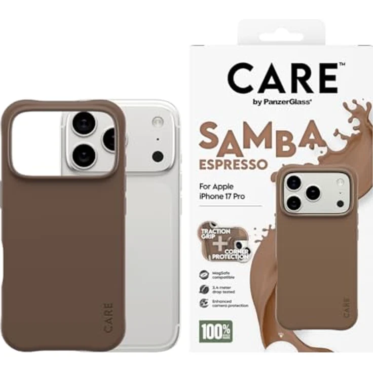 CARE by PanzerGlass Samba MagSafe Handyhülle für Apple iPhone 17 Pro, stoßfestes Backcover mit verbessertem Kameraschutz – Bild 2