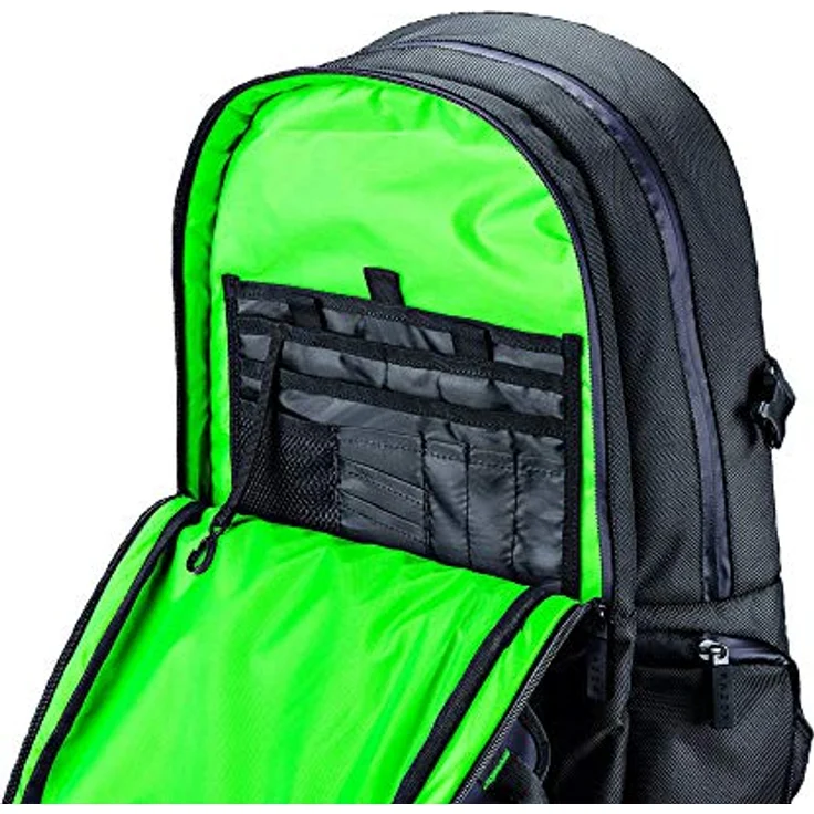 Razer Rogue V3 Backpack (15.6") - Kompakter Reise Rucksack (Fach für Laptop bis 15 Zoll, Abriebfest, Außenhülle aus Polyester) Schwarz/Chroma – Bild 4