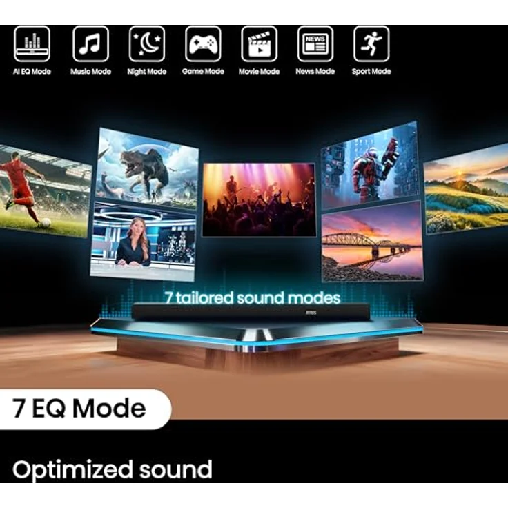 HISENSE AX3100Q, 3.1 Kanal Soundbar mit 500 W, Dolby Atmos und kabellosem Subwoofer, Schwarz – Bild 7