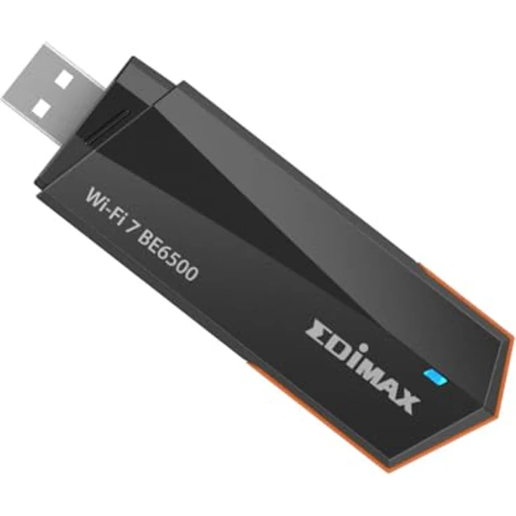 Edimax EW-7822UBE BE6500, Tri-Band WLAN 7 USB 3.2 Adapter mit 6448 Mbit/s, WPA3-Sicherheit, integrierten Treiber und 6-GHz-Band – Bild 2