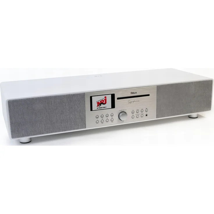Block Symphonie, CD Internetanlage mit HiFi Sound, 80 Watt Musikleistung und Wireless Charging, weiß