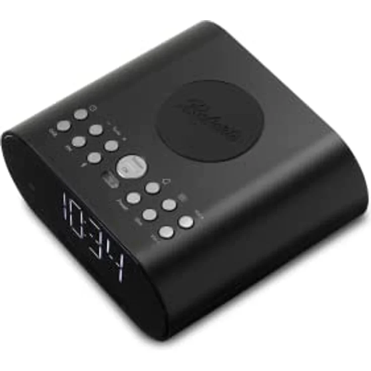 Roberts Ortus Charge Radio Wecker Dab+/FM/Bluetooth mit Qi Ladegerät, Schwarz - Radiowecker mit großem Display, dualen Alarmen und kabellosem Telefonladegerät – Bild 2