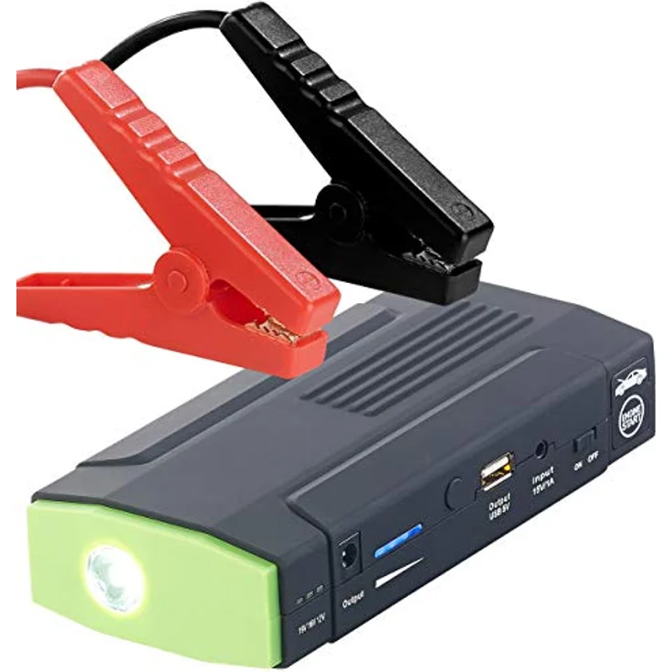 revolt Jump Starter: Notebook-Powerbank mit Kfz-Starthilfe & LED-Leuchte, 8.000 mAh, 400 A (Auto Powerbank, Akku Starthilfe Powerbank, Batterie Start) – Bild 1