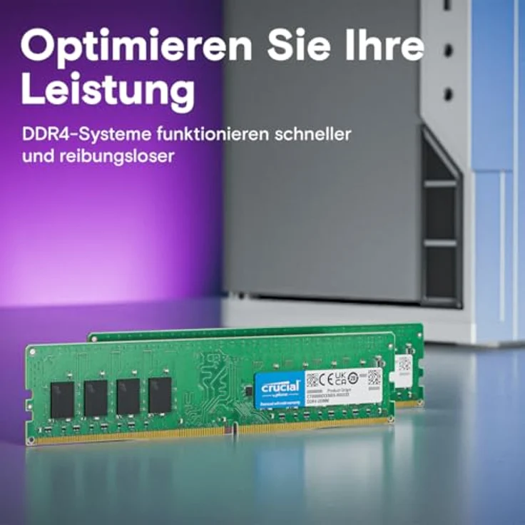 Crucial CT8G4DFS824A 8GB Speicher (DDR4, 2400 MT-s, PC4-19200, Single Rank x 8, DIMM, 288-Pin) - Preisvergleich – Bild 3