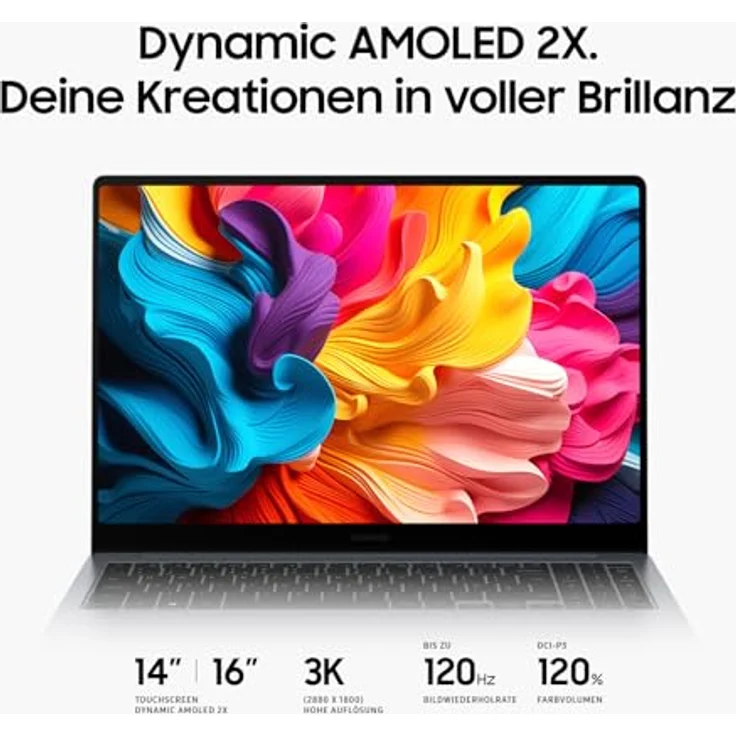 Samsung Galaxy Book4 Pro Notebook, 14"-Laptop NP940XGK-KG2DE, Intel Core Ultra 7, 16 GB RAM, 512 TB, Moonstone Gray – Bild 3