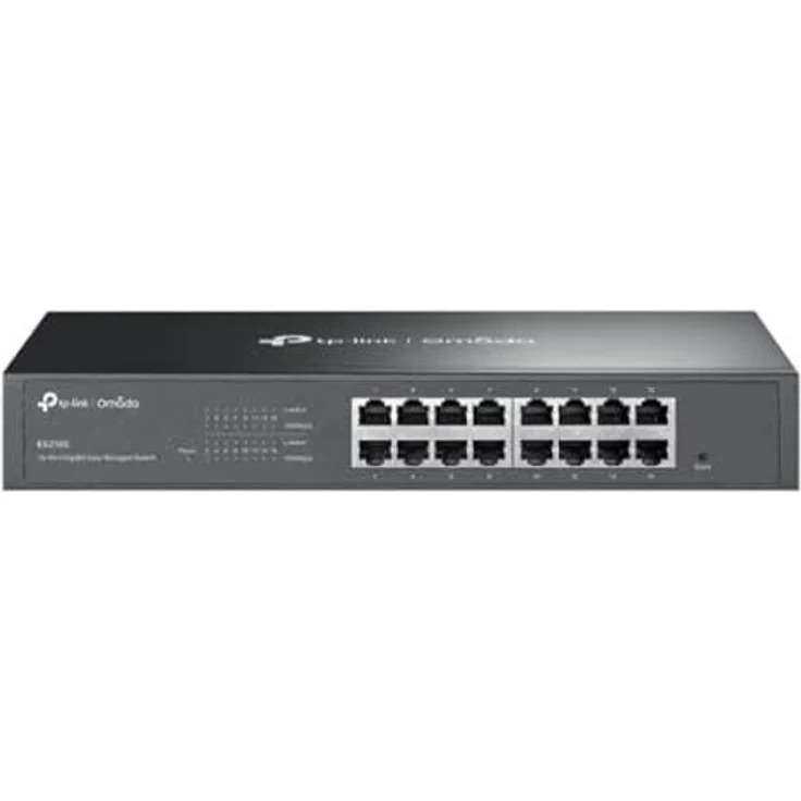TP-Link ES216G Omada 16-Port Gigabit Easy Managed Switch, Netzwerk Switch mit cloudbasierter zentraler Verwaltung, Schwarz – Bild 2