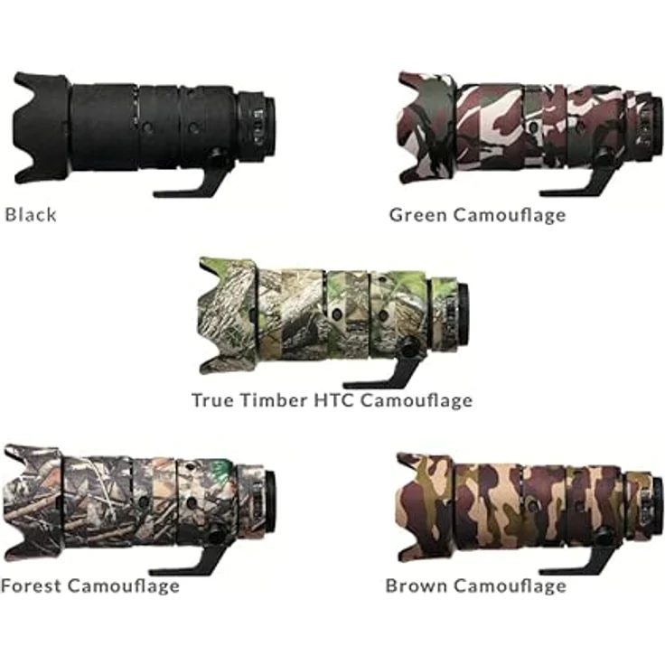 easyCover Lens Oak, Objektivschutz für Nikkor Z 70-200mm f/2.8 VR S, Grüne Camouflage, wasserfest und stoßfest aus hochwertigem Neopren und Nylon – Bild 3