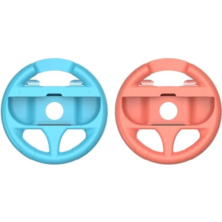 Subsonic 2er-Set Lenkräder für Nintendo Switch und Switch 2, ergonomisches Design, blau und rot – Bild 2