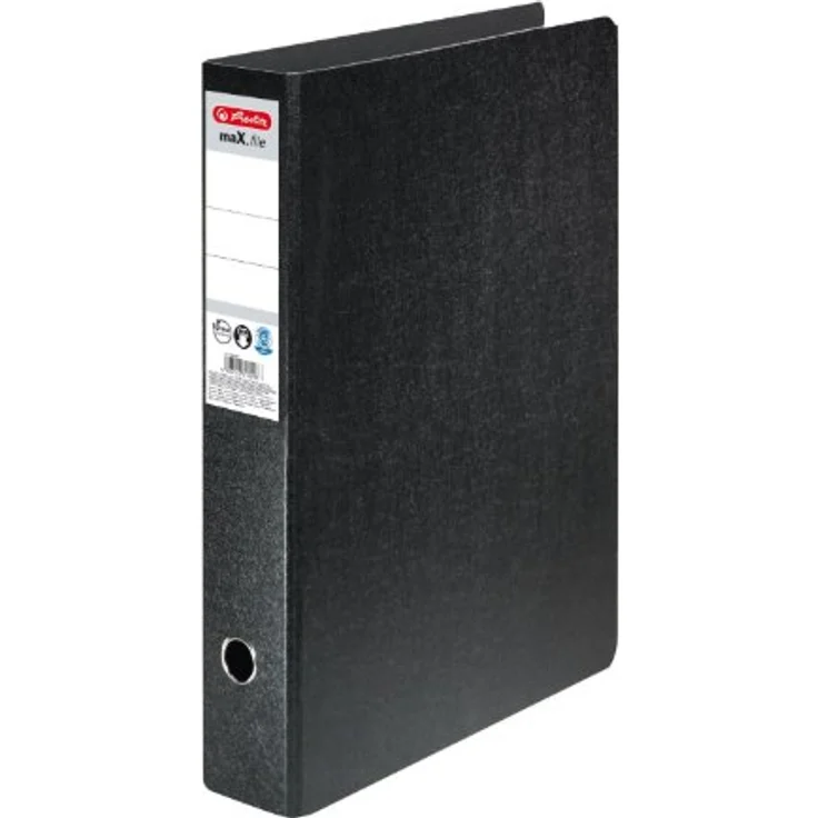 Herlitz Aktenordner maX.file, DIN A3, 7,5 cm Rückenbreite, schwarz – Bild 1