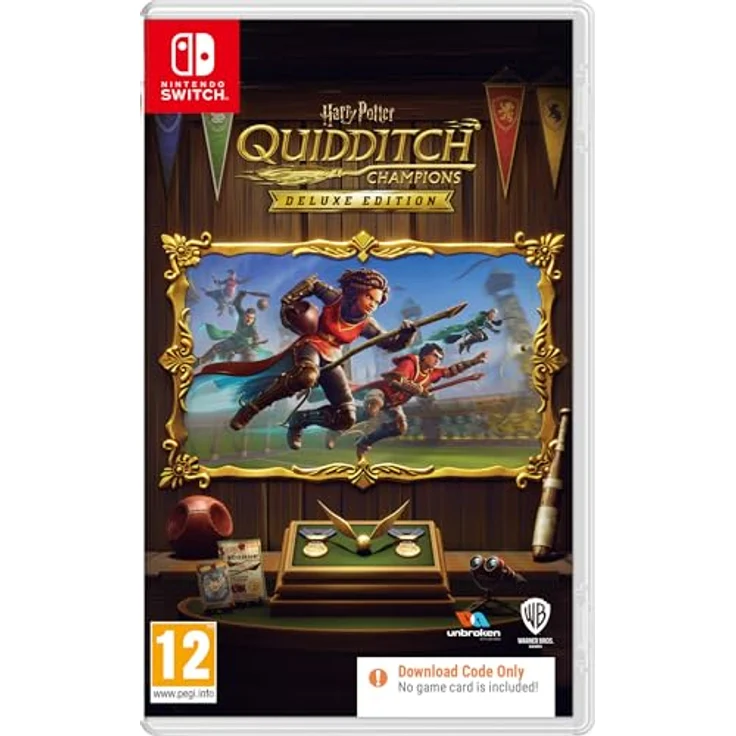 Warner Bros. Entertainment Harry Potter: Quidditch Champions Deluxe Edition (Switch) (Code in a Box) - [AT-PEGI] - Nintendo Switch Game mit Karriermodus und Hauswappen-Emblemen – Bild 1