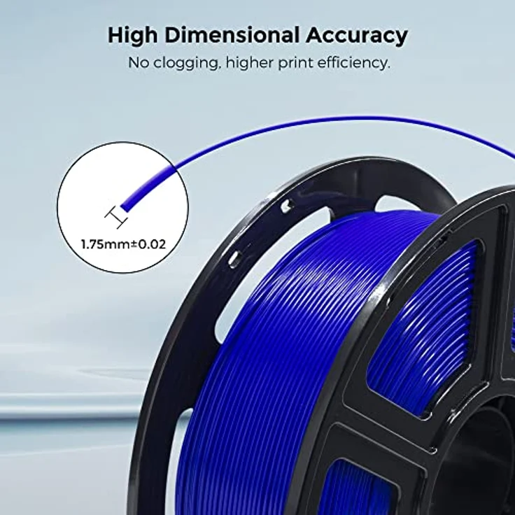 FLASHFORGE PLA PRO 3D-Drucker-Filament, 1,75 mm, 1 kg Spule, Maßgenauigkeit +/- 0,02 mm, blau, bessere Zähigkeit, knäuelfrei für FDM Drucker – Bild 5