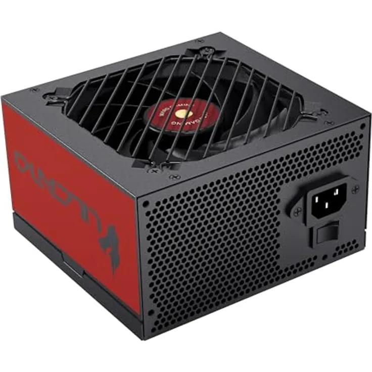 Mars Gaming MPVU750SI, ATX Netzteil 750W, 80 Plus Silver, +87% Effizienz, AI2-RPM, aktive PFC, japanische Kondensatoren, Rot