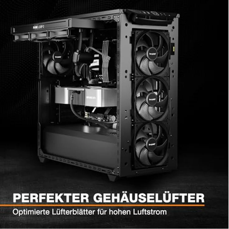 be quiet! PURE WINGS 3, 120 mm PWM Gehäuselüfter 3er Pack, schwarz – Bild 4