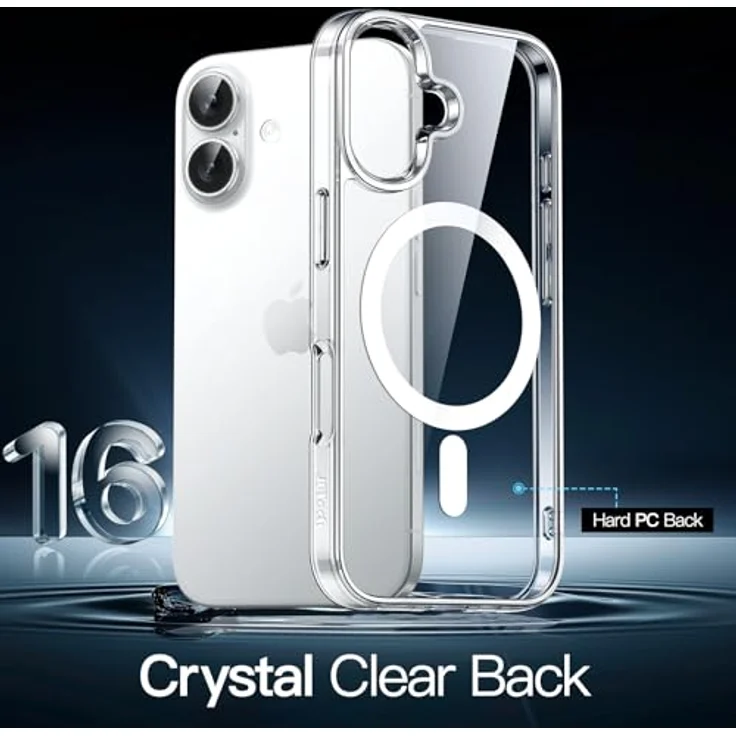 JETech Magnetisch Hülle für iPhone 16 (6,1 Zoll), Stoßfest, Anti-Kratzer, Transparente Rückseite, Kompatibel mit MagSafe – Bild 3