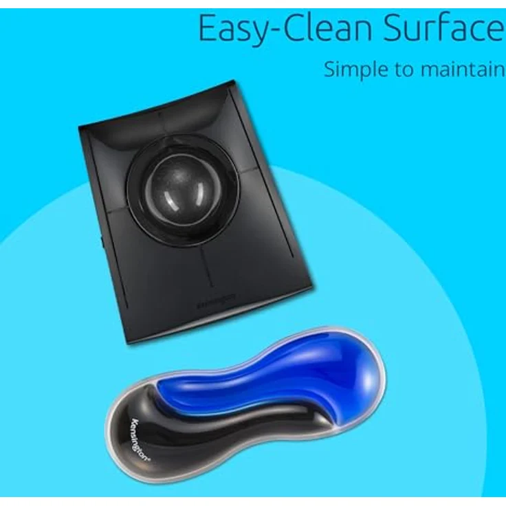 Kensington Slim Duo Gel Handgelenkstütze, Mauspad mit Gelkissen, ergonomischer Komfort für flache Mäuse und Trackballs, Schwarz Blau, 192 x 72 x 22 mm, K62439WW – Bild 5