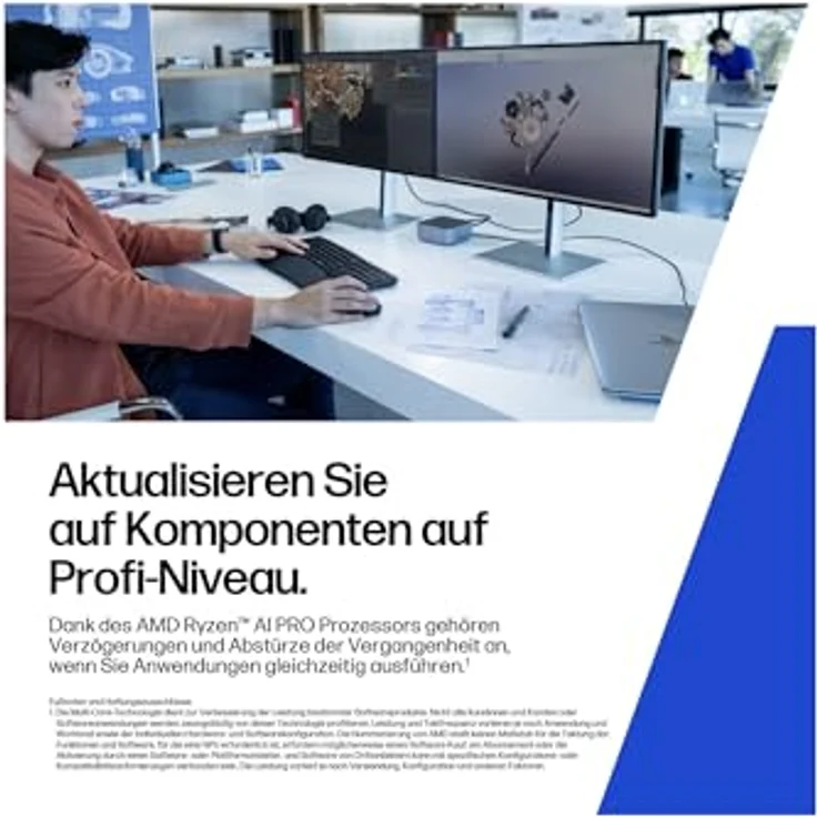 HP ZBook 8 G1a, 14" WUXGA Notebook mit AMD Ryzen AI 7 PRO 350, 32 GB RAM, 1 TB SSD, Windows 11 Pro, Silber – Bild 2