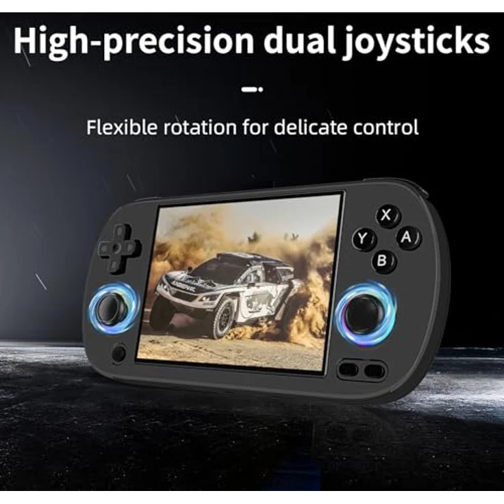 Astarama RG40XX H Handheld-Spielekonsole, Retro-Spielekonsole mit RGB-Joystick-Beleuchtung, 4 "IPS-Bildschirm, Linux, 64G TF-Karte, 5571 Spiele, WiFi Bluetooth (schwarz, 64G) – Bild 4