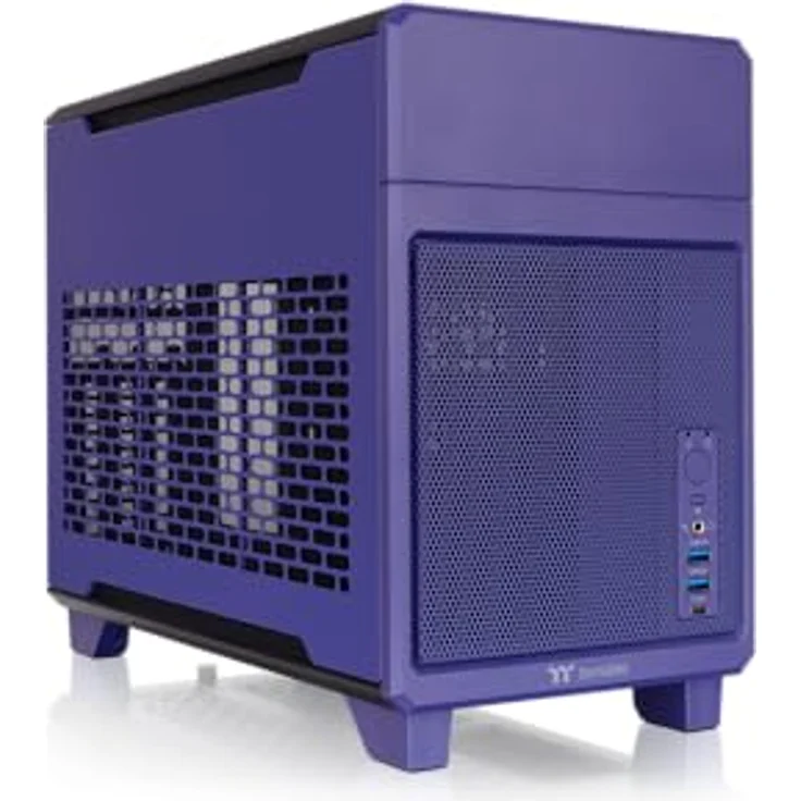 Thermaltake TR100 Mini Tower, super kompakt für Mini ITX Mainboards, Future Dusk, unterstützt Grafikkarten bis 360 mm und AiO-Wasserkühlungen bis 280 mm – Bild 2