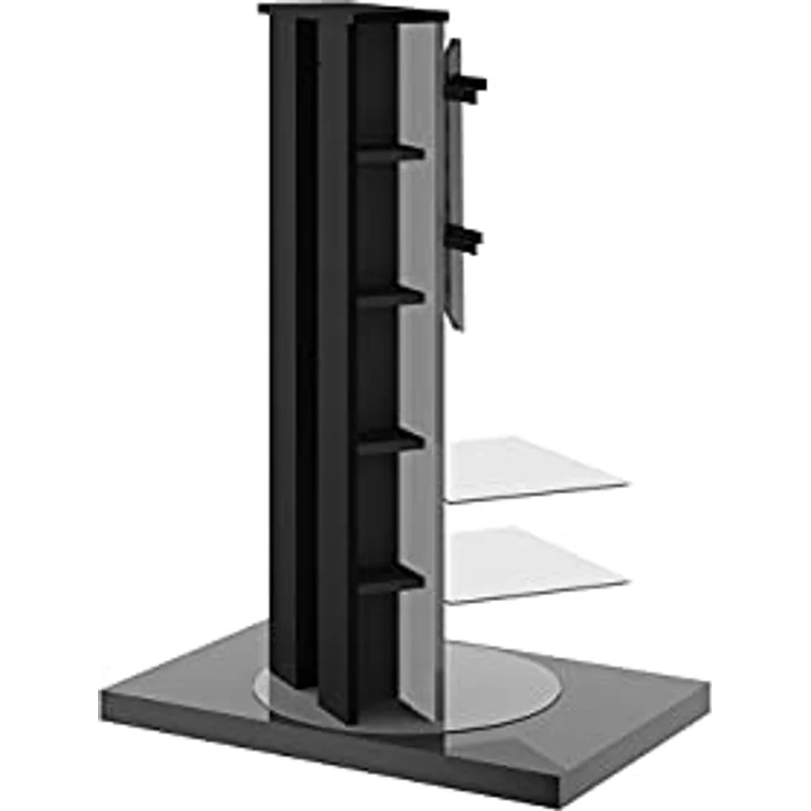 designimpex Fernsehtisch Roma H-777nw Grau Hochglanz 360° drehbar TV Möbel inkl. TV-Halterung – Bild 3