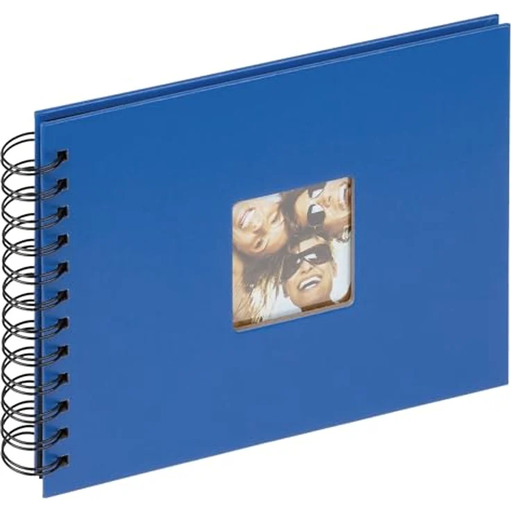 Walther Design Fotoalbum Fun, Spiralmal royalblau, 50 schwarze Seiten, 23x17 cm, SA-109-Z – Bild 1