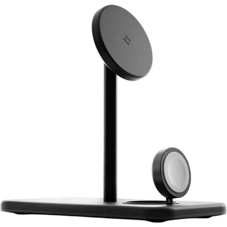 Twelve South Kabelloses Qi2 3-in-1 Ladegerät HiRise 3 Deluxe MagSafe-kompatibel, Schwarz - Ladeständer (15 W), Wireless Charger