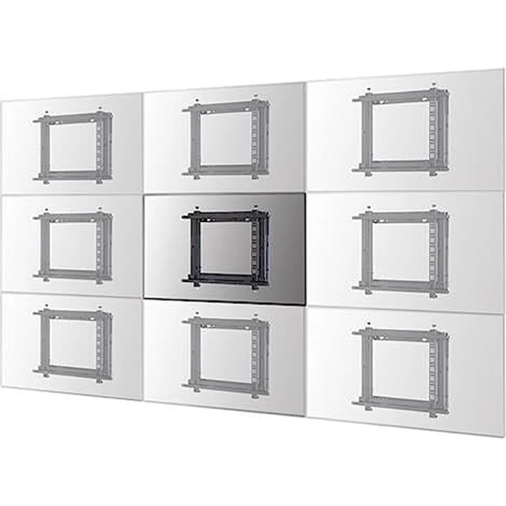 Neomounts WL95-800BL1, Push-to-Pop-Out Videowall-Wandhalterung für 42"-70" Bildschirme bis 35 kg, Schwarz – Bild 3
