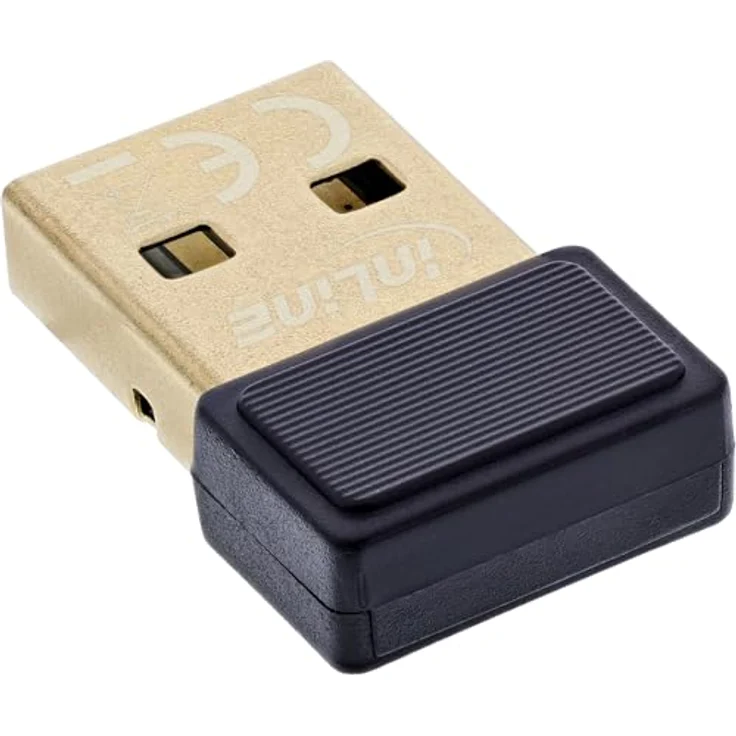 InLine Bluetooth 5.3 USB Adapter, treiberlos Plug-and-Play, 20m Reichweite, Realtek-Chipsatz, unterstützt A2DP PAN HFP, für Windows 8.1 10 11, 41322B – Bild 2