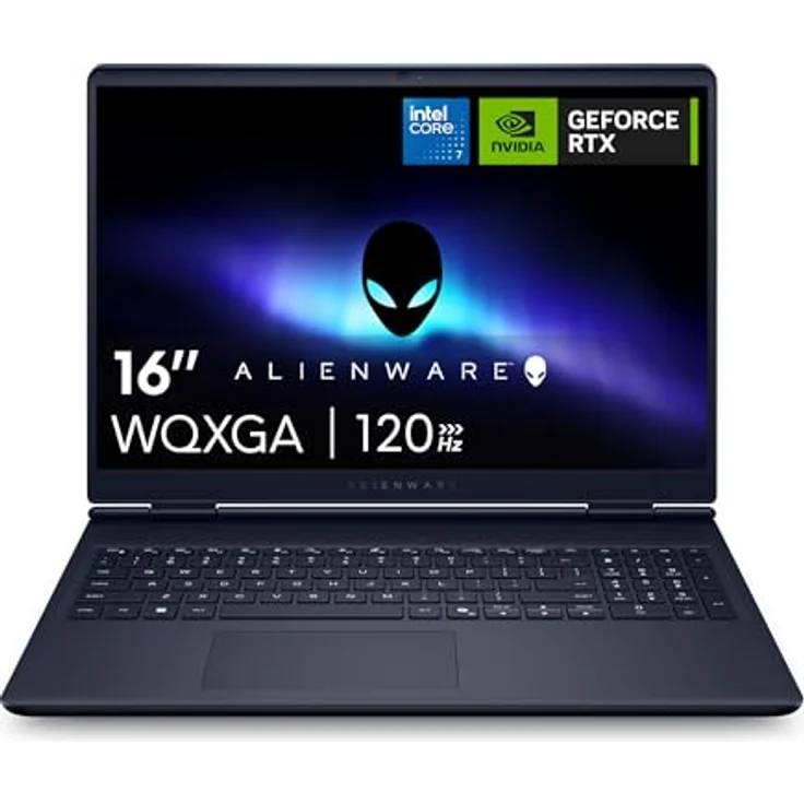 Alienware 16 Aurora Gaming Laptop AC16250, 16" WQXGA 120Hz, Intel Core 7 240H, NVIDIA GeForce RTX 5060, 16GB DDR5 RAM, 1TB SSD, Windows 11 Home, QWERTY International US – Interstellar Indigo – Bild 1