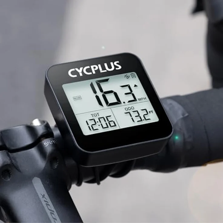 CYCPLUS G1 GPS Fahrradcomputer Drahtloser Fahrradtacho IPX6 Wasserdichter Kilometerzähler - Schwarz – Bild 5