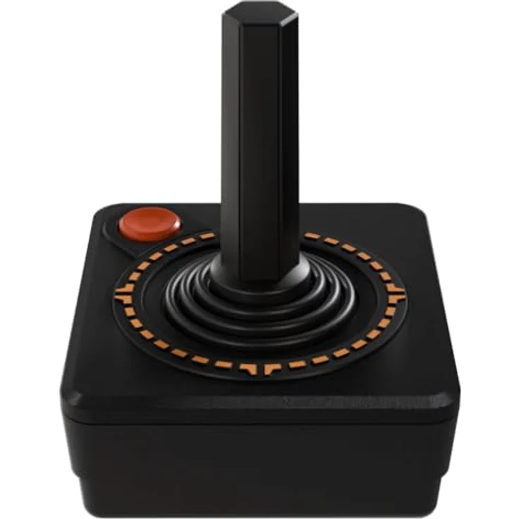 Retro Games Thecxstick, PC Gaming Controller im Retro-Design mit 8-Tasten-USB-Joystick und Analog-Stick, Schwarz – Bild 2