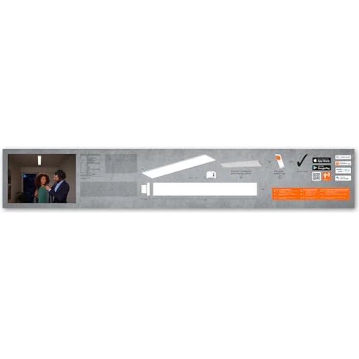 LEDVANCE SMART+ WIFI PLANON FRAMELESS Smarte LED Deckenleuchte, Panel für Innen mit WiFi Technologie, Lichtfarbe änderbar (3000K-6500K), 800mm x 100mm, Kompatibel mit Google und Alexa Voice Control – Bild 11