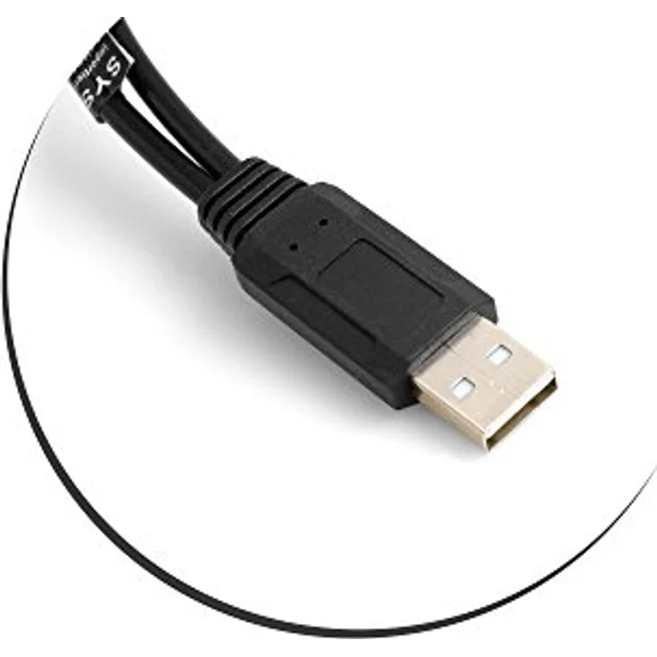 SYSTEM-S Y- Kabel USB Typ A Stecker zu 2 x USB Typ A Buchse Y-Splitter Adapter – Bild 4