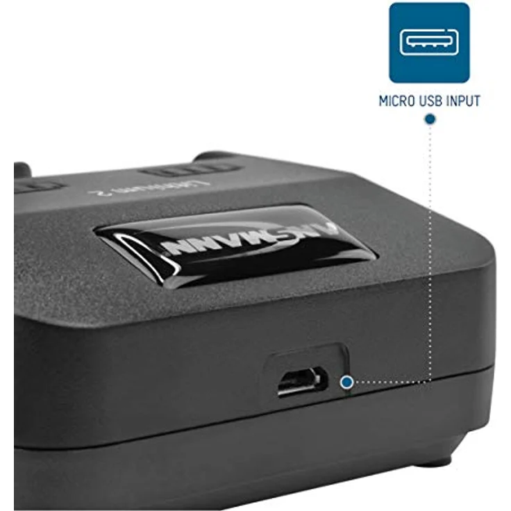 ANSMANN Universal Akku-Ladegerät für 18650 26650 22650 18500 18350 17670 17500 16340 14500 10440 und AA-AAA - Lithium 2 Universal Ladegerät für Lithium Ionen Batterie und NiMH-NiCd – Bild 5