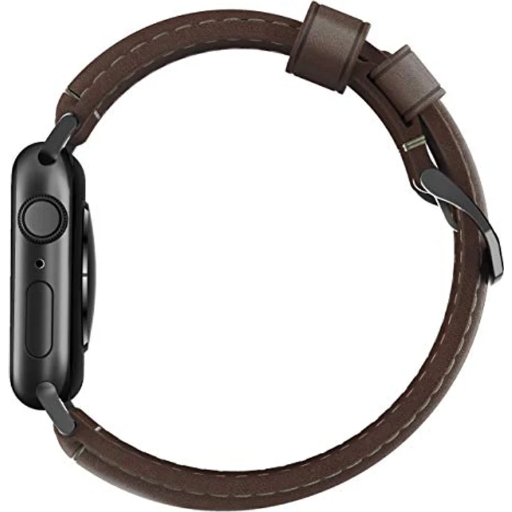 Nomad Lederarmband Apple Watch 42 - 44 mm braun - schwarz - NM1A4RBT00 – Bild 4