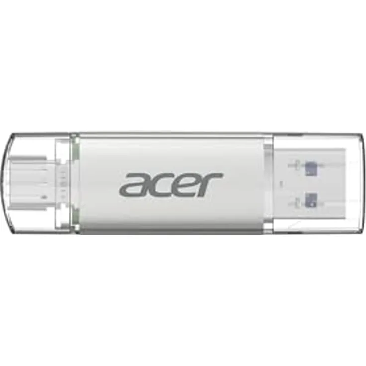 Acer USB-Stick UT300 256GB USB 3.2 Gen1, Dual-Anschluss Typ-A & Typ-C, bis zu 150 MB/s, Aluminiumgehäuse