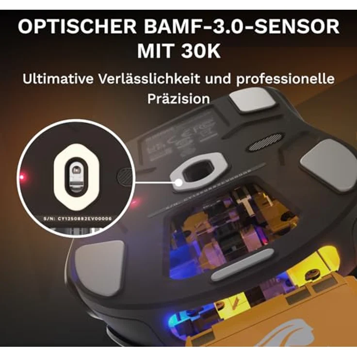 Glorious PC Gaming Race Glorious Model D 3 Wireless Mouse, kabellose Gaming-Maus mit 30K DPI-Sensor, 69 g, Schwarz – Bild 3