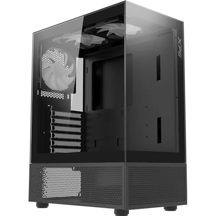 XPG Invader X Mini Black, ATX Mid Tower PC Gehäuse mit 5 ARGB-Lüftern, VGA Unterstützung bis 330mm, CPU Kühlung bis 166mm – Bild 4