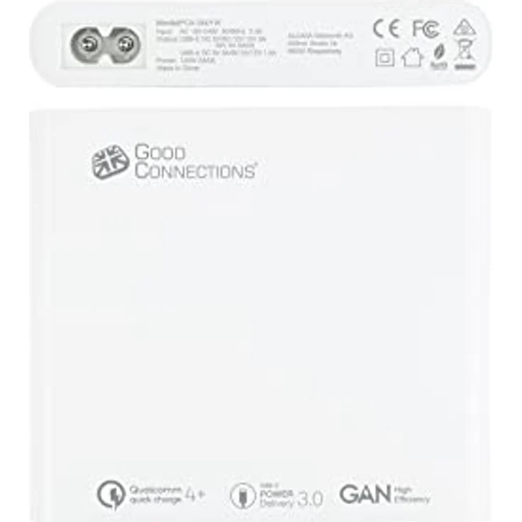 Good Connections USB-Desktop-Schnellladestation 120W, 4-Port mit GaN-Technologie, 2x USB-Câ„¢ und 2x USB-A, weiss, PD 3.0, QC 4+ – Bild 6