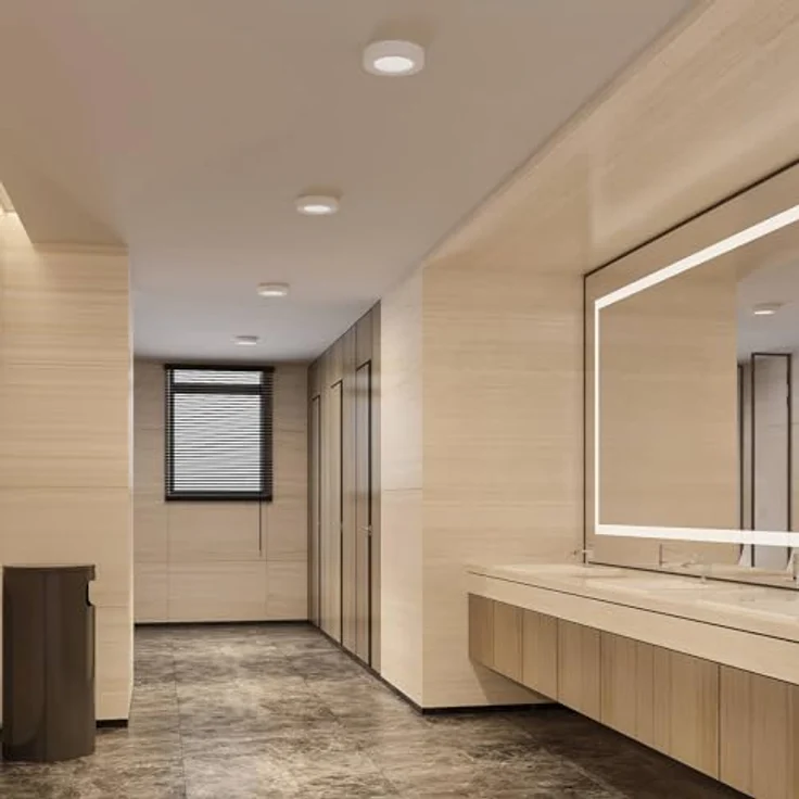 PRIOS LED Deckenleuchte 'Edwina' in Weiß aus Aluminium für Badezimmer (1 flammig) - Energiesparende LED-Deckenlampe – Bild 4