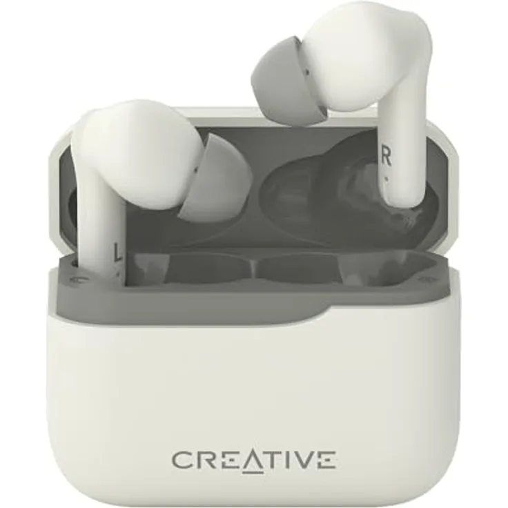 Creative Zen Air Plus (Kabellos), True Wireless-Kopfhörer mit aktiver Rauschunterdrückung, Cremefarben