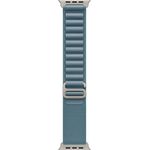 Apple Watch Band Alpine Loop, 49 mm, hellblau, Medium, aus 43 % recycelten Materialien mit robustem, nahtlosem Design und korrosionsbeständigem Titan-G-Haken