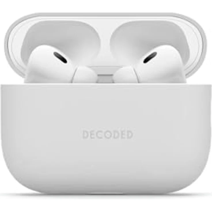 Decoded Silicone Case für Apple Airpods Pro 3, schockabsorbierende Schutzhülle aus flüssigem Silikon, grau, drahtlos ladefähig – Bild 1