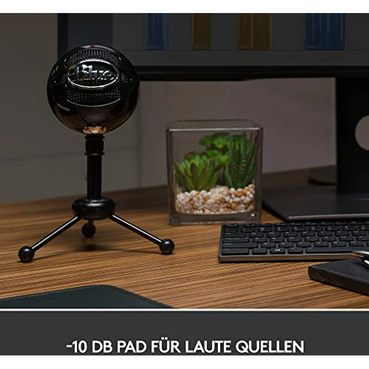 Blue Microphones Snowball Omnidirektionales USB Mikrofon mit zwei vielseitigen Aufnahmemustern und stilvollem Retro-Design für Aufnahme, Streaming und Podcasting auf PC und Mac, schwarz – Bild 5