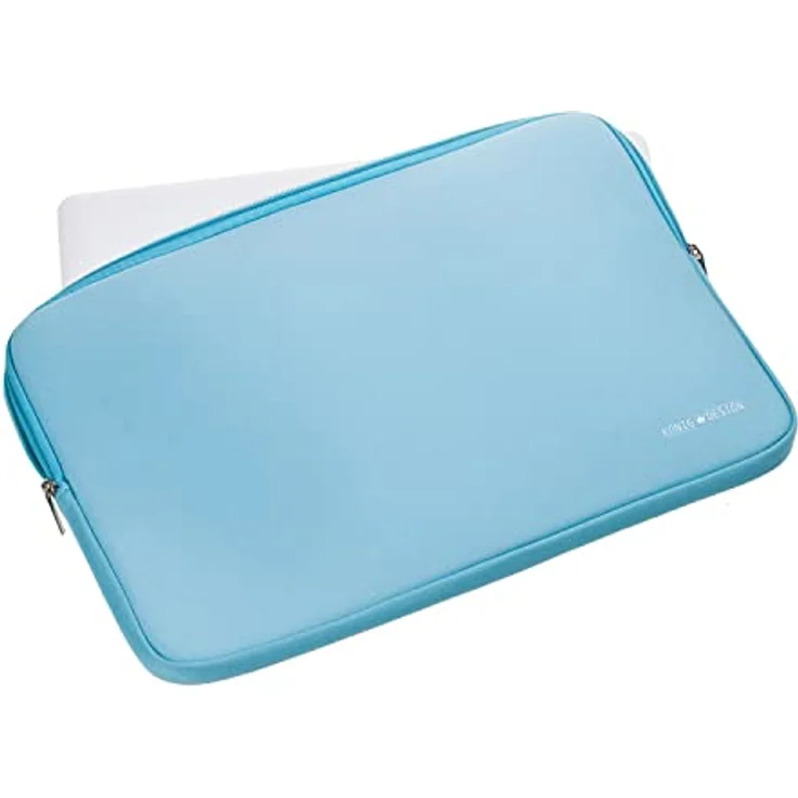 König Design Laptoptasche 13 Zoll, stoßfeste Notebookhülle aus Polyester, blau, für Apple MacBook und kompatible Laptops – Bild 3
