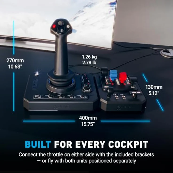 HONEYCOMB Foxtrot Takeoff Kit, Joystick für PC und Mac, kompatibel mit MSFS 2020 und xPlane – Bild 8