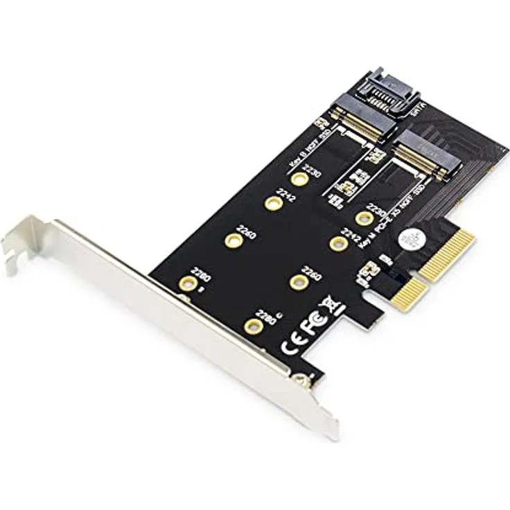 DIGITUS IO-Karte - PCIe - M.2 NGFF / NVMe Schnittstellenkarte - 2-Port - M.2 (2230, 2242, 2260 & 2280) – Bild 1