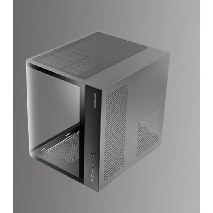 Mars Gaming MC-CURV, Midi Tower PC Gehäuse in Schwarz, ATX, micro ATX, Mini-ITX, mit gehärtetem Glaspanel und verbessertem Kabelmanagement – Bild 6