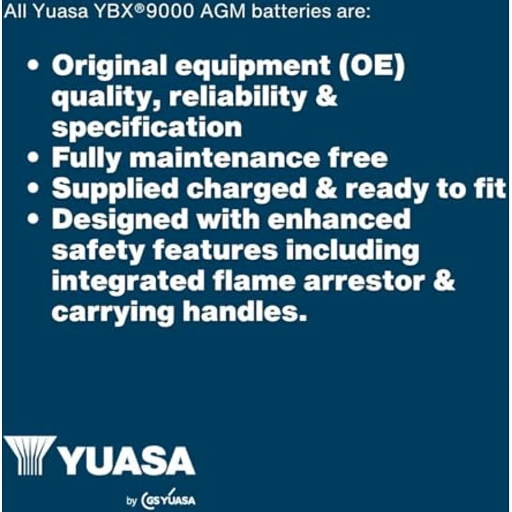 Yuasa AGM Start Stop Plus Autobatterie 12V 70Ah, Poltyp T1 - Erstausrüstungsqualität und hohe Leistung – Bild 5