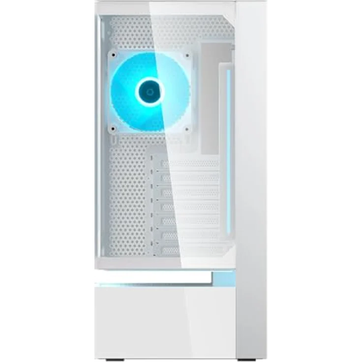 COUGAR CFV235 Vision, Mid-Tower PC-Gehäuse ohne Netzteil, 1x USB-C 3.2 Gen 2, 2x USB 3.0, weiß, mit integriertem IPS-LCD-Display und RGB-Beleuchtung – Bild 3