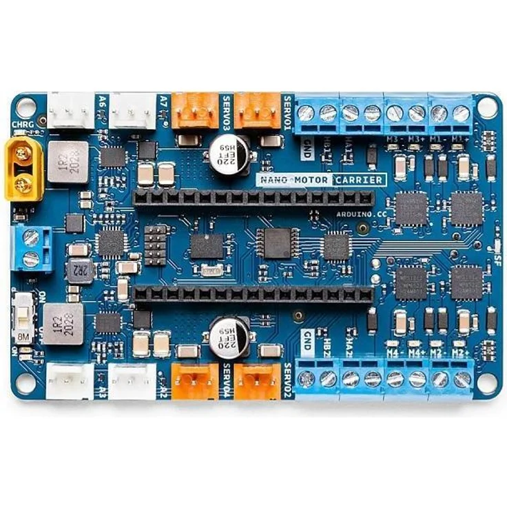 Arduino Nano Motorträgerplatte (ABX00041), Motorsteuerung mit 9-Achsen IMU, 4 Motoranschlüssen, integrierter Batterielader – Bild 1